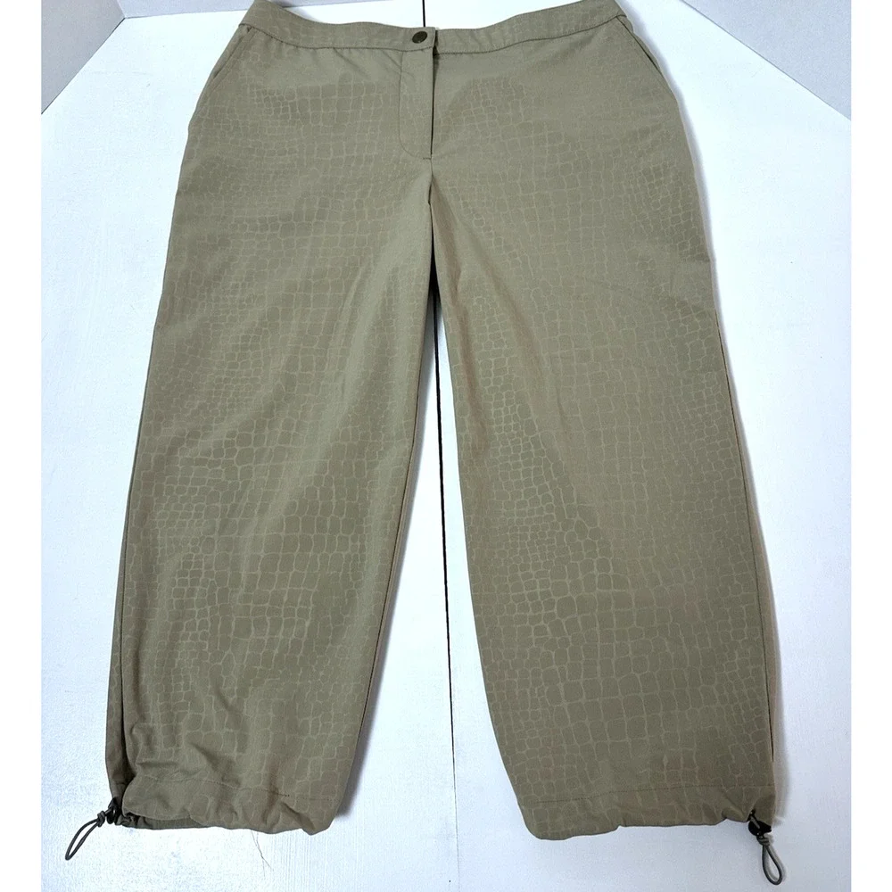 Chico Weekends Women's Tan Beige Capris with Pull Cord‎ Size 0.5 Chico's